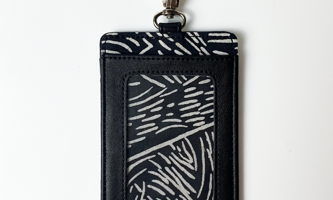 Batik Lanyard and Luggage Tag Set - Black Driftwood - Batik Boutique