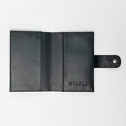 Batik + Leather Passport Cover - Black Driftwood - Batik Boutique