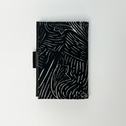 Batik + Leather Passport Cover - Black Driftwood - Batik Boutique