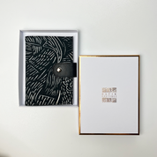 Batik + Leather Passport Cover - Black Driftwood - Batik Boutique