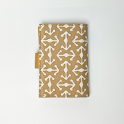 Batik + Leather Passport Cover - Latte Kompas - Batik Boutique