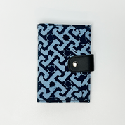 Batik + Leather Passport Cover - Midnight Arabesque - Batik Boutique