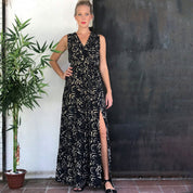 Batik Maxi Dress- Black Diwanie - Batik Boutique