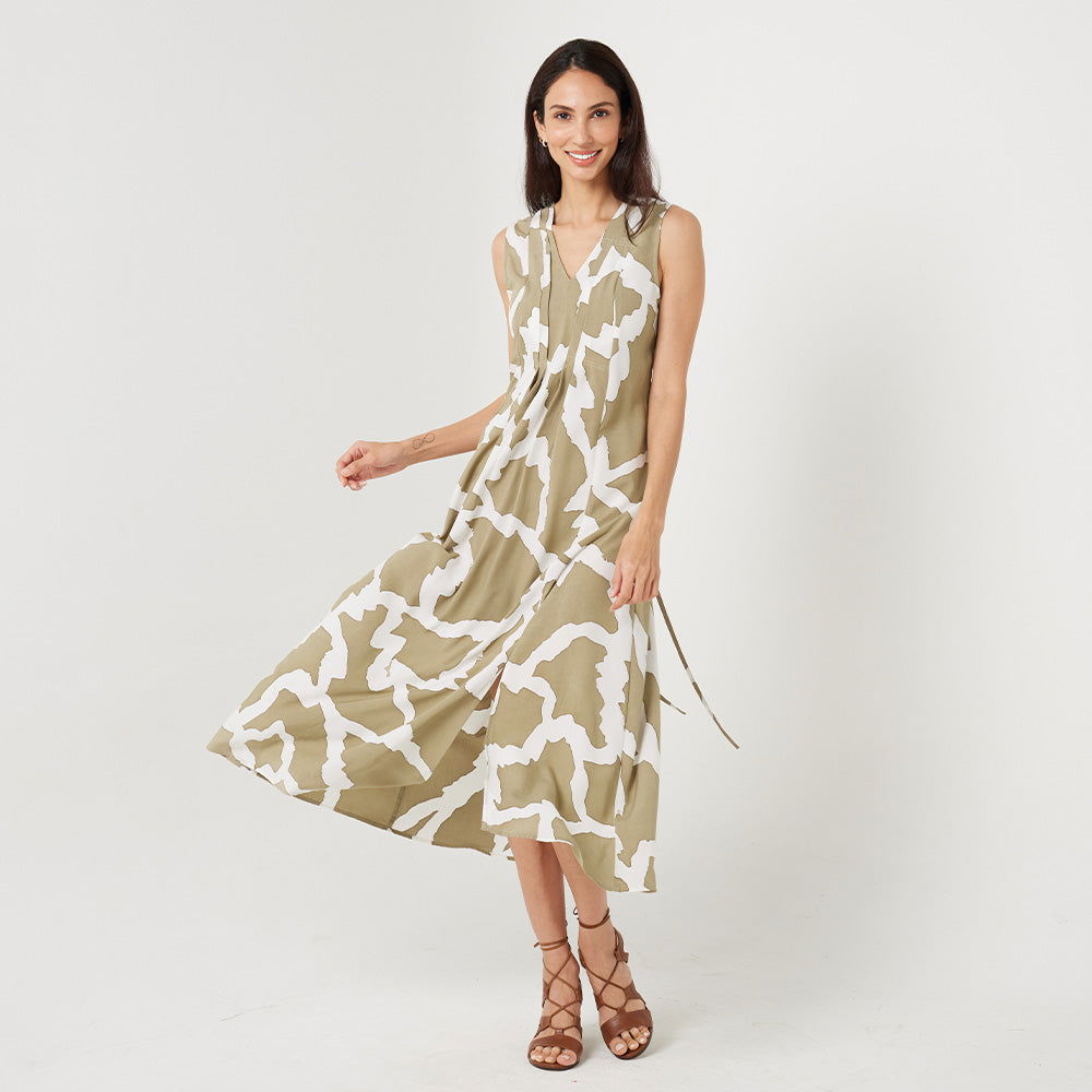 Batik Maxi Dress - Stone Chain - Batik Boutique