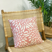 Batik Pillow Cover (Square) - Coral Bunga - Batik Boutique