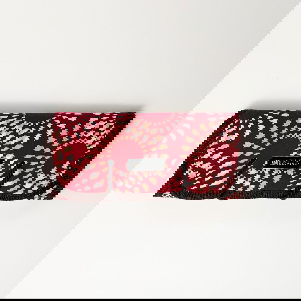 Batik Roll-Up Travel Pouch - Crimson Lunar - Batik Boutique
