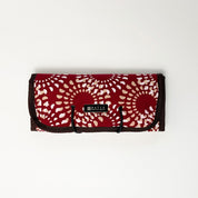 Batik Roll-Up Travel Pouch - Crimson Lunar - Batik Boutique