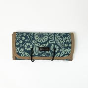 Batik Roll-Up Travel Pouch - Teal Ukir - Batik Boutique