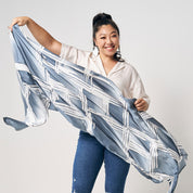 Batik Scarf (Silk Cotton) - Brushed Steel - Batik Boutique