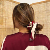 Batik Scrunchies - Crimson Rose - Batik Boutique