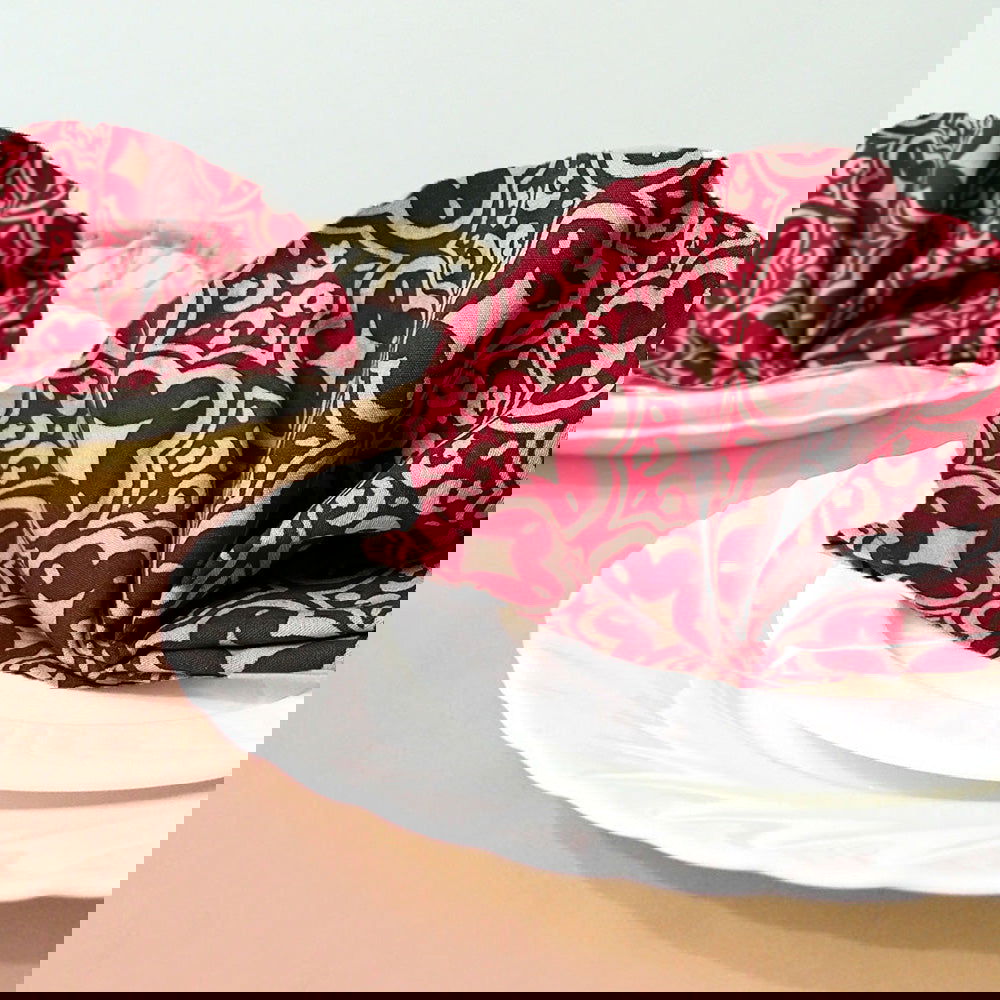 Batik Serviette Set - Crimson Celestial - Batik Boutique