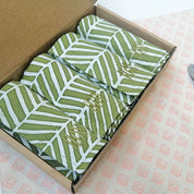 Batik Serviette Set - Sage Banana Leaf - Batik Boutique