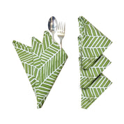 Batik Serviette Set - Sage Banana Leaf - Batik Boutique