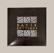 Batik Square Scarf (Silk Cotton) - Onyx Palma - Batik Boutique