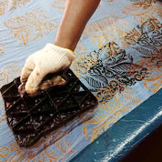 Batik Table Runner - Blue Nautical Fern - Batik Boutique