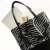 Batik Tote Bag (Canvas base) - Black Fern - Batik Boutique