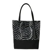 Batik Tote Bag (Canvas base) - Black Fern - Batik Boutique