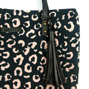 Batik Tote Bag (Canvas base) - Black Leopard - Batik Boutique