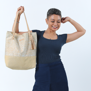 Batik Tote Bag (Canvas base) - Tan Driftwood - Batik Boutique