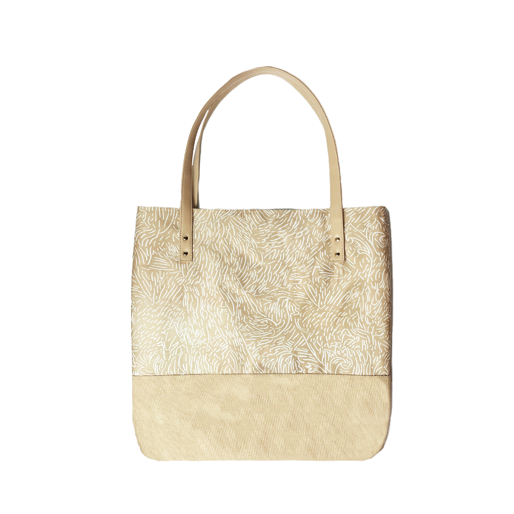 Batik Tote Bag (Canvas base) - Tan Driftwood - Batik Boutique