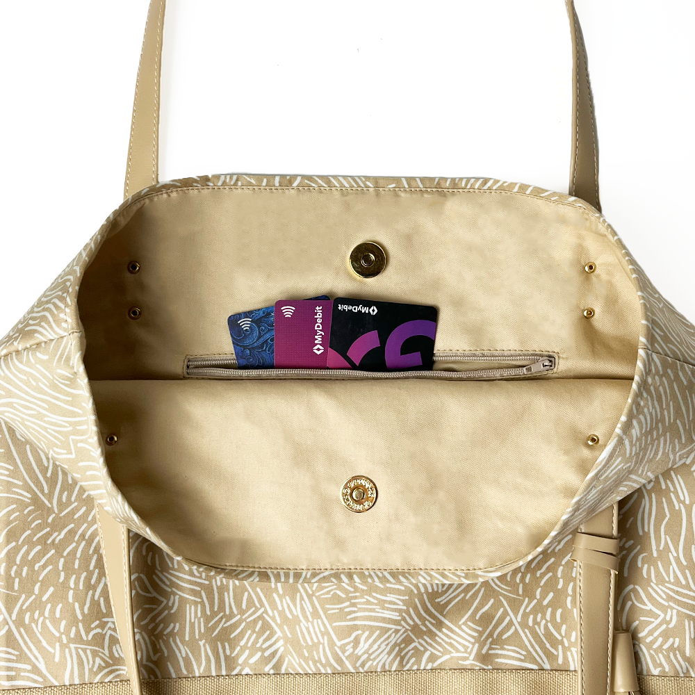 Batik Tote Bag (Canvas base) - Tan Driftwood - Batik Boutique