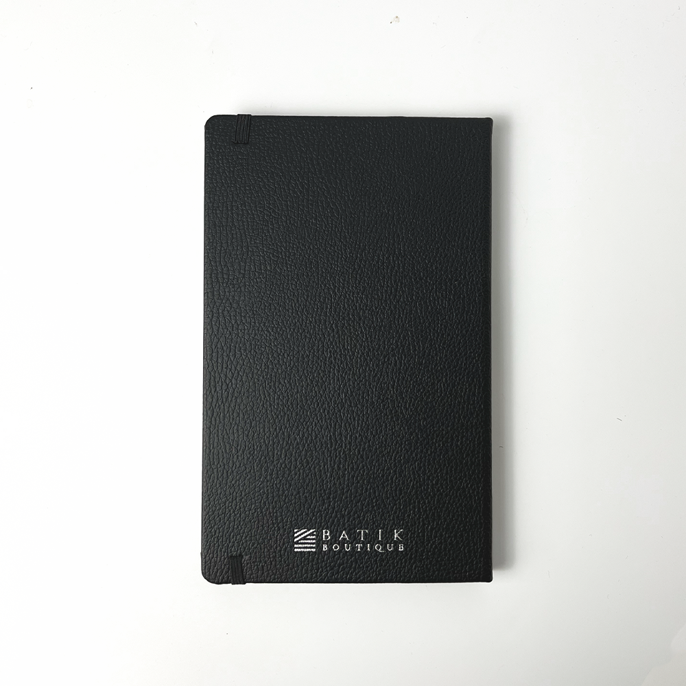 Batik-Inspired Journal & Pen - Black Anyam