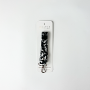Batik Lanyard - Black Floret show in its packaging 