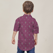 Boy's Batik Shirt - Fuchsia Palm - Batik Boutique