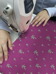 Boy's Batik Shirt - Fuchsia Palm - Batik Boutique
