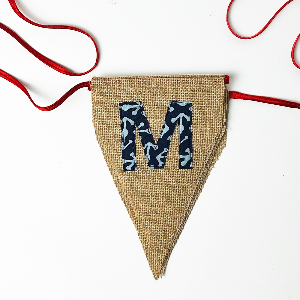 bunting against a white background