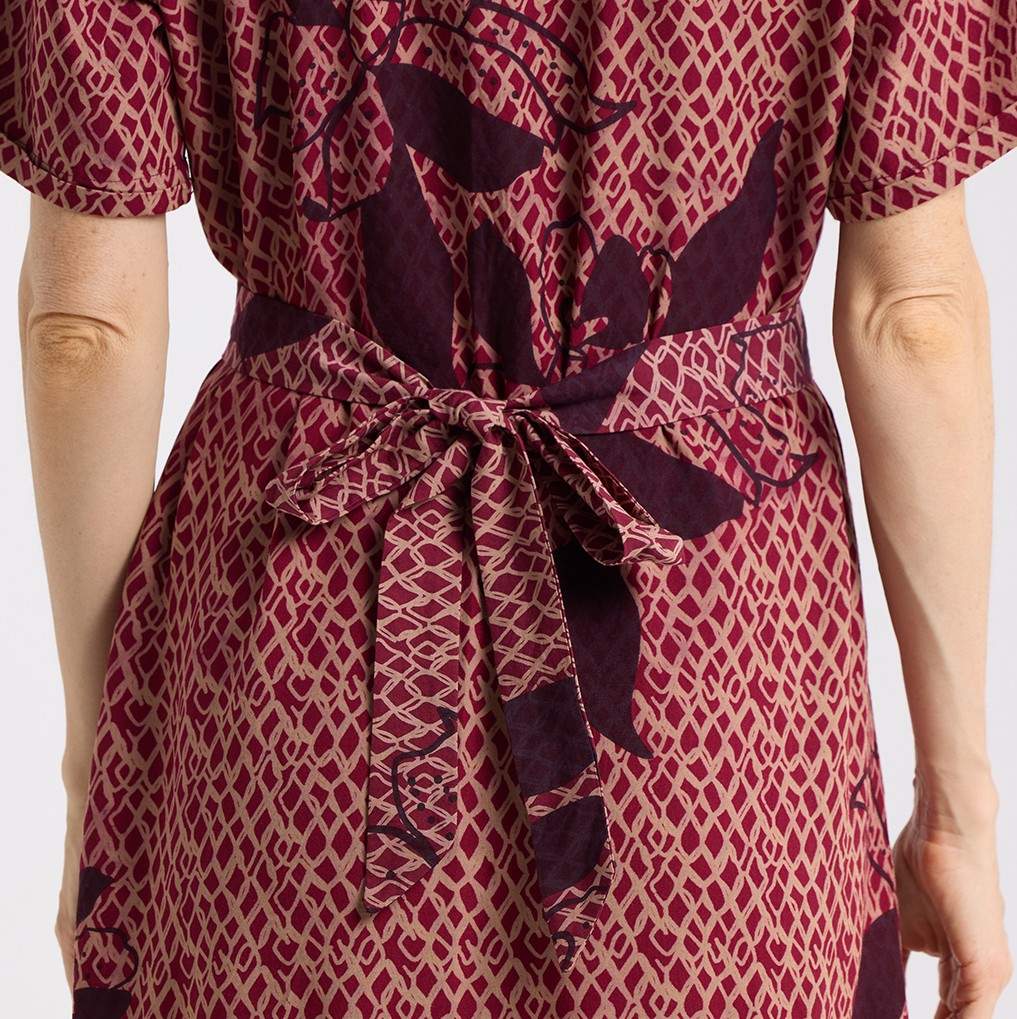 Batik Button-Up Dress - Copper Blooming Lace