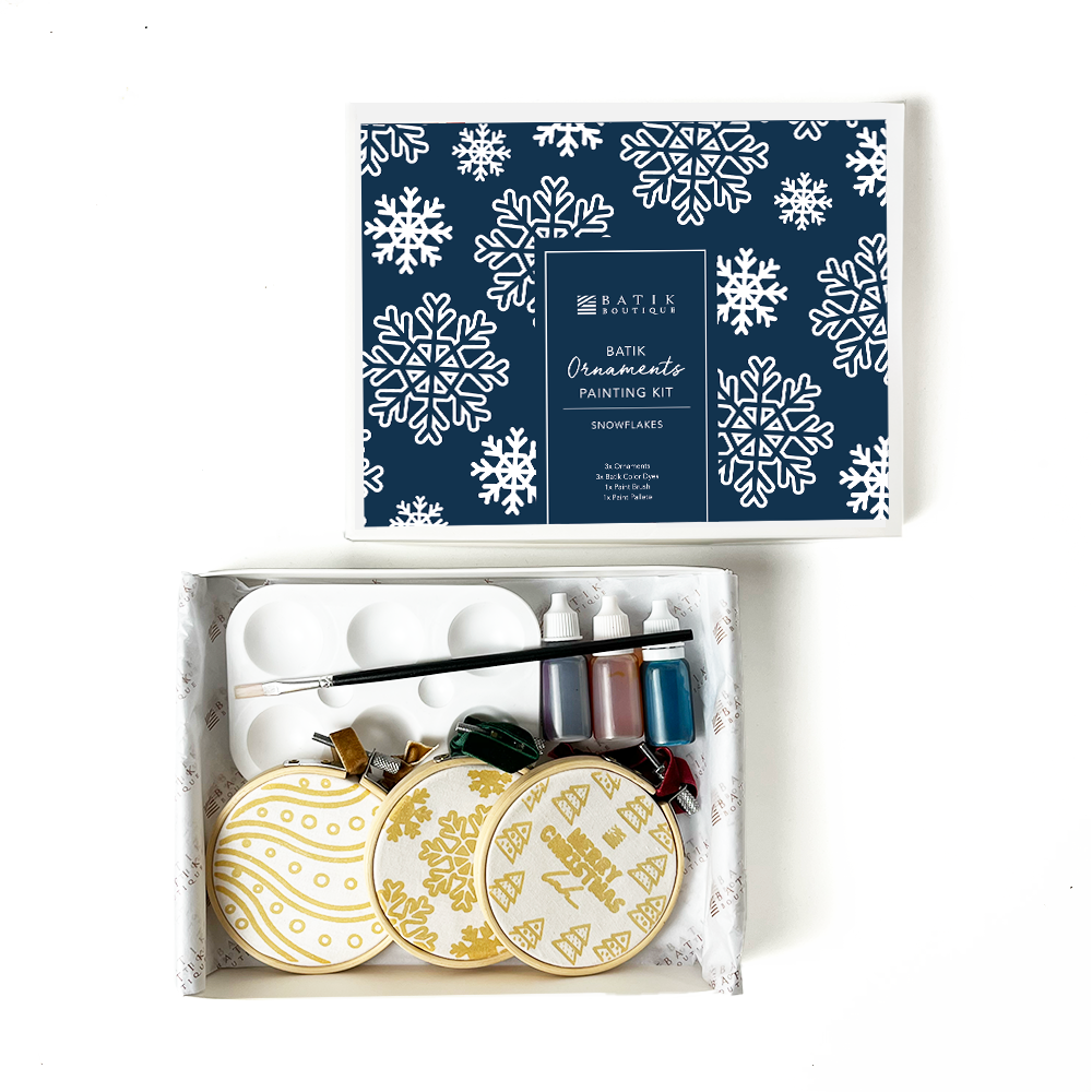 Batik DIY Painting Ornament Kits- Snowflakes