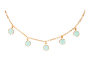 Fugeelah Necklace - Collar Dangle (Mint) - Batik Boutique