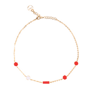 Fugeelah Necklace - Collar Dangle (Red) - Batik Boutique