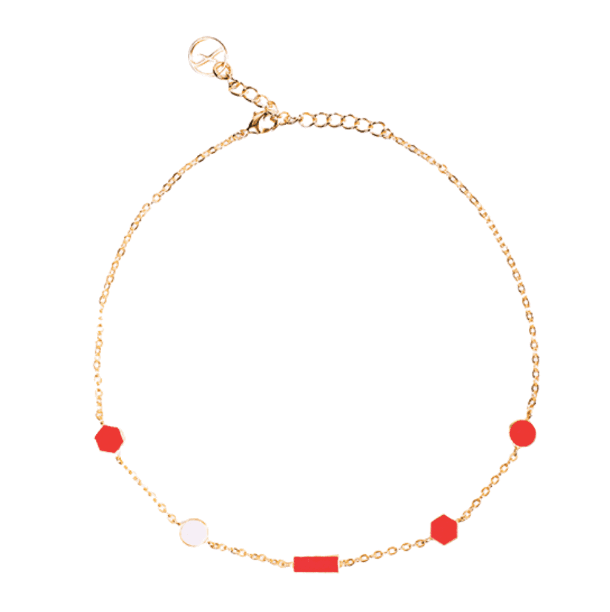 Fugeelah Necklace - Collar Dangle (Red) - Batik Boutique