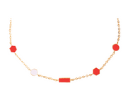 Fugeelah Necklace - Collar Dangle (Red) - Batik Boutique