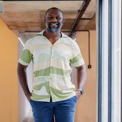 Men's Cuban Batik Shirt - Moss Bukit