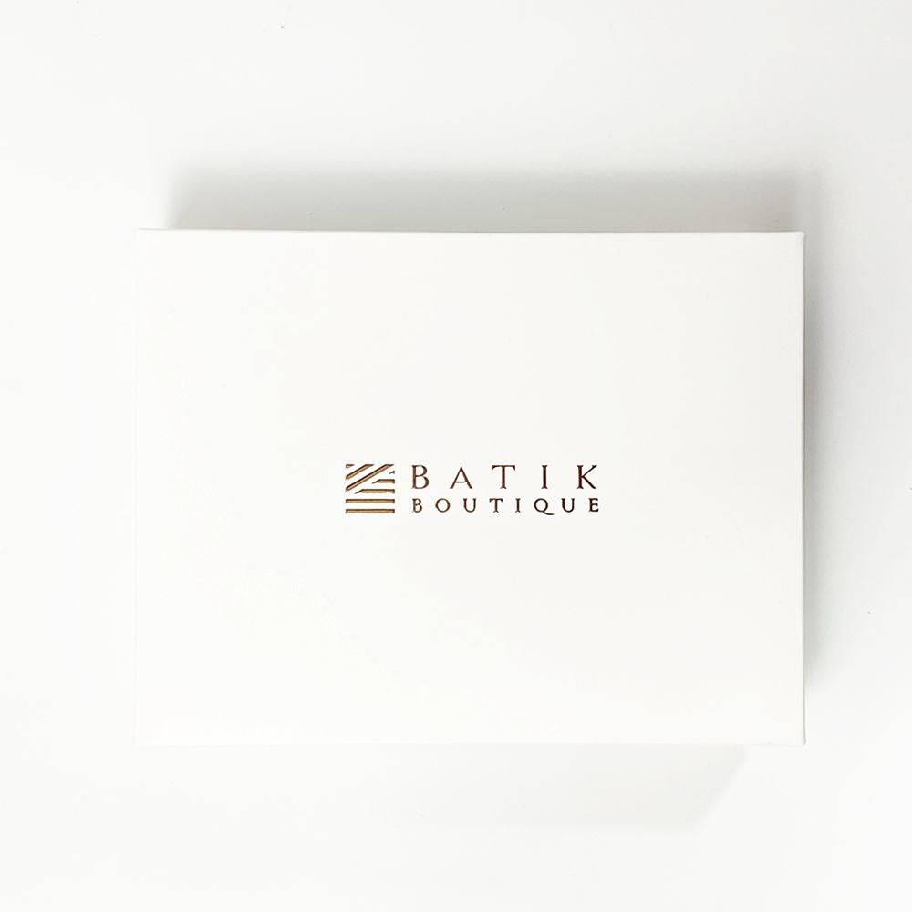 Batik Neck Tie & Pocket Square Gift Set - Brown Alur Batik Boutique