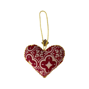 Heart Ornament (Reversible) - Crimson Celestial - Batik Boutique