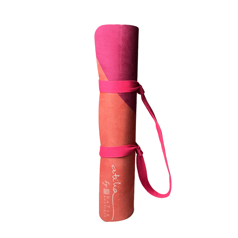 Home Yoga Mat - Fuchsia Cat Yogis - Batik Boutique
