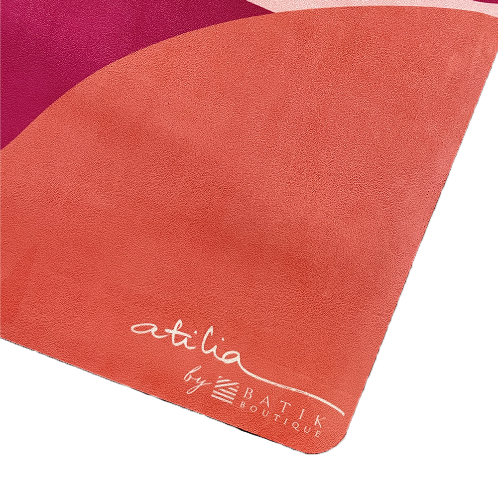 Home Yoga Mat - Fuchsia Cat Yogis - Batik Boutique