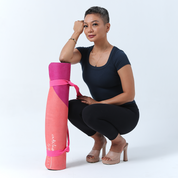 Home Yoga Mat - Fuchsia Cat Yogis - Batik Boutique