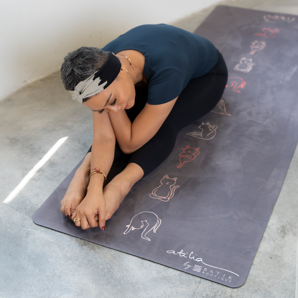 Home Yoga Mat - Jet Cat Yogis - Batik Boutique