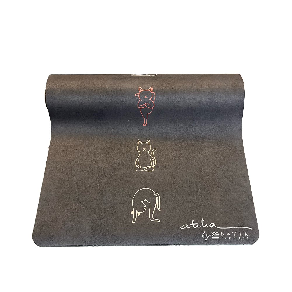 Home Yoga Mat - Jet Cat Yogis - Batik Boutique