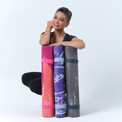 Home Yoga Mat - Jet Cat Yogis - Batik Boutique