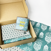 Homeware Gift Set (Reversible) - Turquoise Pineapple - Batik Boutique