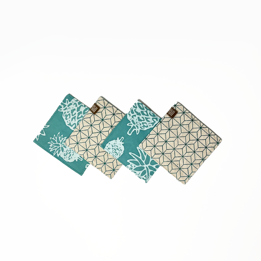 Homeware Gift Set (Reversible) - Turquoise Pineapple - Batik Boutique