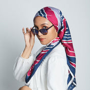 KL Skyline Scarf (Silk Cotton) - Fuchsia Jambu - Batik Boutique
