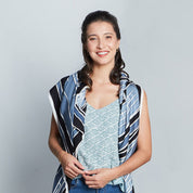 KL Skyline Scarf (Silk Cotton) - Jet Arang - Batik Boutique