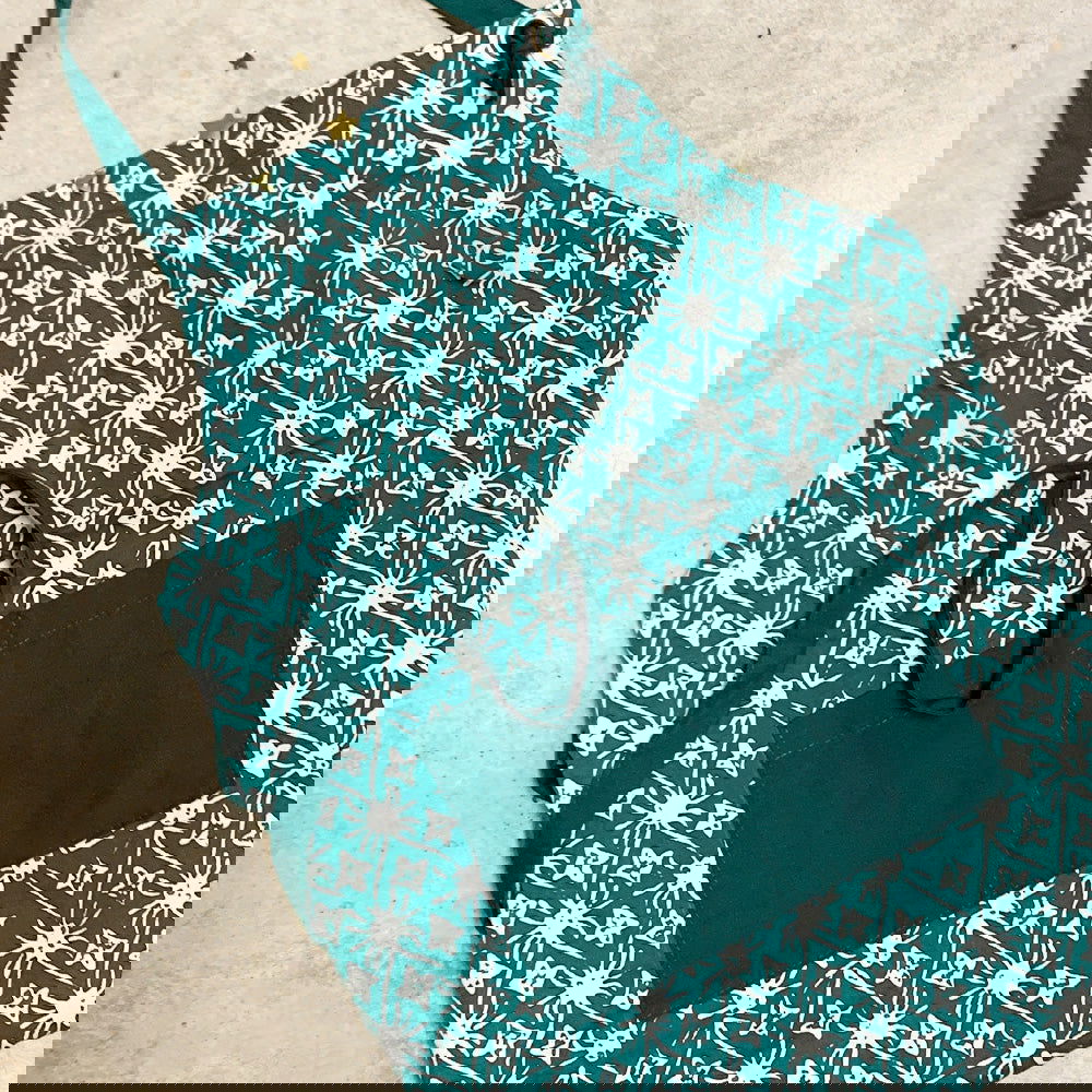 Kid's Batik Apron - Teal Starry - Batik Boutique